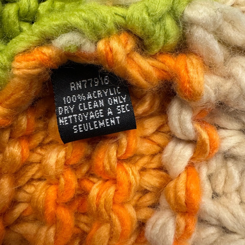 Pilcro Multicolor Patchwork Chunky Knot Knit Cardigan One Size - Picture 5 of 6